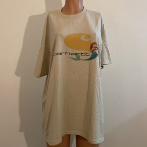 Gildan Custom Made Crew T-Shirt  Little Mermaid Carhartt Print New XL - Picture 9 of 17